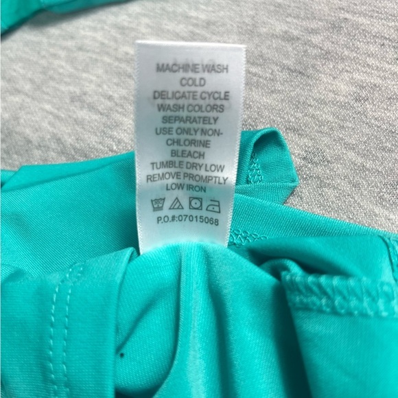 Jessica London 3/4 sleeve blouse teal size 14 / 16 - Picture 5 of 8